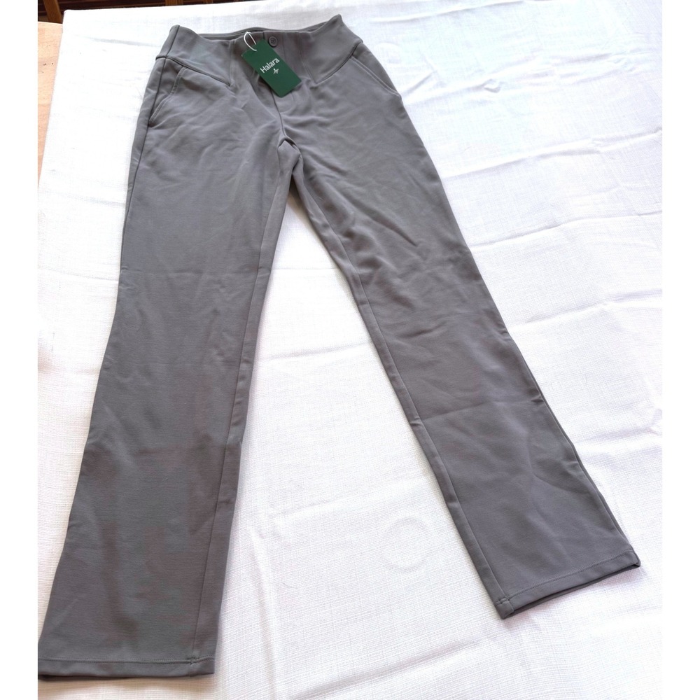 NWT Halara High Waisted Button Fly Athleisure Pants Gray Size S